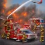 Placeholder: cartoon animals firefighters happy