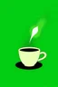 Placeholder: Monday: A cup of coffee with steam rising, like a rocket launching into a week of possibilities. (Style: Minimalist) (Mood: Energetic, Optimistic) (Lighting: Bright) (T-shirt design graphic, vector, contour, green background)