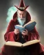 Placeholder: magician, wizard, reading a book, smoke, pyschedelic, velvet robes, pastel, bright, rainbow, colorful, high detail, magic, epic, transformation