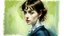 Placeholder: European ink print Felt needle Bromoil print woman pastel Flux Schnell