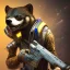 Placeholder: cyberpunk honey badger