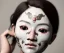 Placeholder: Realistic image portrait. Sweet face traditional japanese porcelain mask. 4k resolution, intricate details, ornate details, soft lighting.