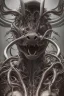 Placeholder: a very insane outrageous portrait of a cow in (H.R giger) style with lots of alien tenticles, being held at gun point in a (grungy toilet)::26, from new york subway, 8k