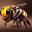 Placeholder: depth of field, cyborg bee, macro lens, hyperphoorealstic, ultra detail, elegant