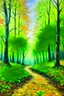 Placeholder: Paint a modern version of Monets path in the forest