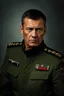 Placeholder: portrait of a 50 year old military commander. Cruel expression, dark crew cut hair