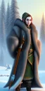 Placeholder: Cute and adorable elven adventurer with small pointy ears dressed in a warm overcoat with survival gear on a winters day, Cedric Peyravernay Art, anthropomorphic --ar 2:3 --beta --upbeta --upbeta