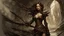 Placeholder: biomechanical women, beautiful, steampunk, dusty brunette, long square, large steampunk black wings, sword, steam, dynamic pose, rain, wind, ashes, flashes of fiery threads, steam engine, caves with rusty pipes on the background, dark world, sketch art, fine lines, grunge, sensual, darkness, dark colors, by Raymond Swanland & Alyssa Monks & Anna Razumovskaya