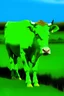 Placeholder: Green cow