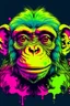 Placeholder: Show me monkey in love but in acid style