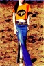 Placeholder: year 1996 denim fashion. Loose skirt, low waist. Combat pants and t-shirt. Colors: denim blue, blue, purple, cream, khaki, light green, lilac, plum, orange, terracotta, red, light yellow, pink, dark blue, beige. Latex in small part. Cheetah pattern. Gwen Stephani, Shirley Manson.Cargo pants