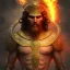 Placeholder: ares greek god with fire eyes portrait