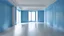 Placeholder: Blue empty indoor room view