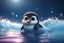 Placeholder: Cute Chibi DarkPink Fluffy Baby Penguin Surfing Lying Down Inside a Perfect Blue Reflecting Wave, Biologie Animale Respectée Parfaite, Realistic World of Ice Rocks and Blue Water Waves, Night MoonLight, Blur Smoke Blur, smooth 3d digital art, exquisite thee-dimensional rendering, 4K, blender, c4d, octane render , disney style 3d light, Zbrush sculpt, high detail realistic cloth, concept art, Zbrush high detail, pinterest Creature Zbrush HD sculpt, neutral lighting, 8k detail , natural light