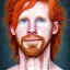 Placeholder: Portrait of young Courtney Gains as a ruggedly handsome, joyful, roguish pirate, charismatic, attractive male, masculine, perfect, precisely detailed clear eyes, unblemished, flawless skin, softly freckled face; meticulously detailed multi-hued ginger carrot-colored cherry fire red hair; fantasy, intricate, elegant, highly detailed, digital painting, concept art, matte, sharp focus, illustration, art by artgerm and greg rutkowski and alphonse mucha