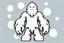 Placeholder: Yeti, frontal view, centered image, minifigure, full body length character, a high-res digital design, simple iconic design, smooth edges, sharp lines, classic minifigure expression, neutral expression, customizable, wide range of colors and accessories, avatar, profile picture