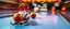 Placeholder: gnome on speeding on a sled in front of bowling ball heading for a strike, motion blur, heading for collision