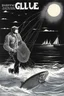Placeholder: SNIFFIN’ GLUE magazine illustration cover by Marcel Gotlib, special issue on One night, a young fisherman named Mateo sets out to sea, unaware of the dangers that await him. As he casts his nets into the dark waters, a creature With the body of a fish and the face of a human,