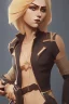 Placeholder: blonde woman with gun, photo realistic, highly detailed, high contrast, extremely sharp detail