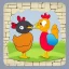 Placeholder: 2 friend chickens finding a beautiful stone as a childrens bookcover