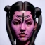 Placeholder: perfect symmetry, cyber droid Rosalía artist, black eyeliner, cyberpunk, samurai helmet, pigtails hair, gold, red, geisha, led lights, fog, rain, soft color, highly detailed, art stations, concept art, smooth, unreal engine 5, god rays, ray tracing, RTX, lumen lighting, ultra detail, volumetric lighting, 3d, finely drawn, high definition, high resolution.