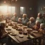 Placeholder: Family dinner, old man sitting at the top of the table, four children around the table, alpine aesthetic, tension, 8k, HD, cinematography, photorealistic, Cinematic, Color Grading, Ultra-Wide Angle, Depth of Field, hyper-detailed, beautifully color-coded, intricate details, beautifully color graded, Cinematic, Color Grading, Editorial Photography, Depth of Field, DOF, Tilt Blur, White Balance, 32k, Super-Resolution, Megapixel, ProPhoto RGB, VR, Halfrear Lighting, Backlight, Natural Lighti