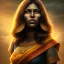 Placeholder: portrait, insanely detailed, heroïc fantasy setting, woman, dark-skinned, indian,