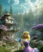 Placeholder: Ultra realistic wonderland photo, happy blonde woman smoking a shisha, blue dress, big purple-cat friend, circus dress style, old school tattoo, smoke, marijuana garden, glow eyes, perfect iris, soft color, highly detailed, unreal engine 5, cinematic, ultra detail, volumetric lighting, high definition.