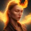 Placeholder: Portrait of a Lady on Fire, full body, hyper realistic, illustrated,