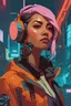 Placeholder: A beautiful portrait painting of a cyberpunk Luz from The Owl House by pascal blanche and sachin teng and sam yang and greg rutkowski, in style of colorful comic. symmetry, hyper detailed. octanev render. trending on artstation