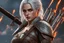 Placeholder: Ciri in 8k anime 3d artstyle, witcher them, close picture, rain, apocalypse, intricate details, highly detailed, high details, detailed portrait, masterpiece,ultra detailed, ultra quality