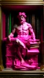 Placeholder: A magenta archives with arcane magic painted by Michelangelo di Lodovico Buonarroti Simoni