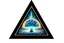 Placeholder: a nuclear explosion cloud, behind an orange glowing omega like shape, all inside an equilateral triangle, radiant lines, oil digital painting