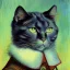 Placeholder: Portrait of a cat by Van Gogh