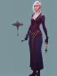 Placeholder: Portrait of a 30 year old sorceress like a blonde Mary Poppins