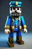 Placeholder: 3d minecraft like model captain character