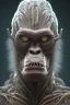 Placeholder: ape alien, head,8 eyes, evil, 8k, with hairs, finely detailed, photo realistic, HR Giger style