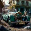 Placeholder: Masterpiece, a old retro rolls royce parks in a ghetto and is surrounded by the poor curious people, high quality, highres, detail enhancement, by Beatrix Potter, Baptiste Monge, Kevin Sloan, Modifiers: highly detailed digital painting elegant extremely detailed fantasy intricate 8k photorealistic very attractive high detail award winning imperial colors fantastic view hyperrealistic ultra detailed 4K 3D high definition crisp quality Unreal Engine colourful hdr very cute matte background Ultra