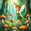 Placeholder: The psychedelic exuberance of Fiona the faery has fun and kisses Deery the deer] [ow tasty these mushrooms are " we are now all dancing all the way to the village: We are laughing loud and loving nature and animals. This is a so great adventure for a ranger: being the Lover of the forest!]