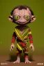 Placeholder: smeagol in Kente, cinematic, ghana colours, african pattern, engraved, lord of the rings, high detail