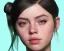 Placeholder: ying in the bathroom, photorealistic illustration, Billie Eilish