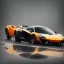 Placeholder: a reflection of a mclaren in the rain