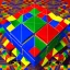 Placeholder: Kente scene, thread, surreal, flying Rubik's cube, african pattern symbols, engraved, 8k quality, hyper realistic, unreal engine 5