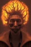 Placeholder: satoshi nakamoto in the bitcoin mining hole, Fire theme art, Dark moody night atmosphere, , 8K, close-up face, anatomically perfect face, oak tree roots, ignore NSFW