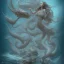 Placeholder: sango fantasy, fantasy magic, intricate, sharp focus, illustration, highly detailed, digital painting, concept art, matte, artgerm and paul lewin and kehinde wiley, masterpiece sexy lips Asian afro lips black African lady body mermaid turquoise Dragon head silver space lady sea under water mermaid pretty skull