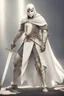 Placeholder: Knight wearing white leather armor and white cape with white face mask, holding a spear