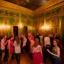 Placeholder: Party in a schloss, cheering people, Austrian aesthetic, warm colors, wooden floor, green walls, red, 8k, HD, cinematography, photorealistic, Cinematic, Color Grading, Ultra-Wide Angle, Depth of Field, hyper-detailed, beautifully color-coded, insane details, intricate details, beautifully color graded, Cinematic, Color Grading, Editorial Photography, Depth of Field, DOF, Tilt Blur, White Balance, 32k, Super-Resolution, Megapixel, ProPhoto RGB, VR, Halfrear Lighting, Backlight