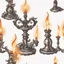 Placeholder: candlestick with burning candles from the movie Beauty and the Beast on a light background