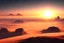 Placeholder: sunrise, distant city, sand, arid land, epic, sci-fi