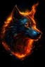Placeholder: fantasy fire wolf